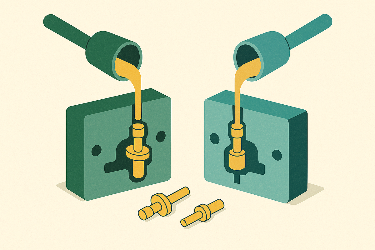 Cover illustration for “Zinc Die Casting vs. Aluminum Die Casting for Small Precision Parts”