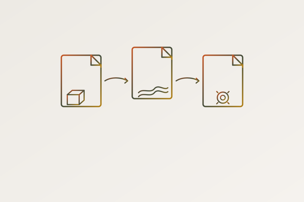 Cover illustration for “STEP vs IGES vs Native CAD Files for Manufacturing Quotes”