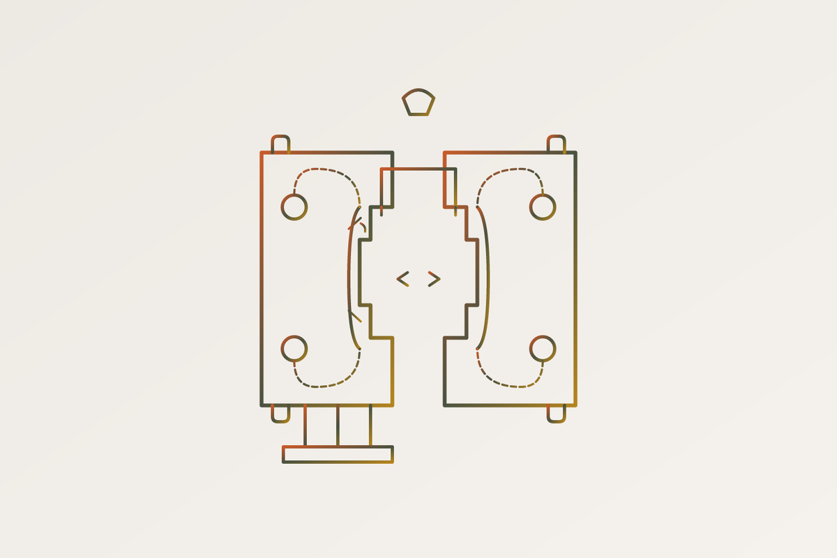 Cover illustration for “Injection Molding DFM for Low-Volume Bridge Tooling”