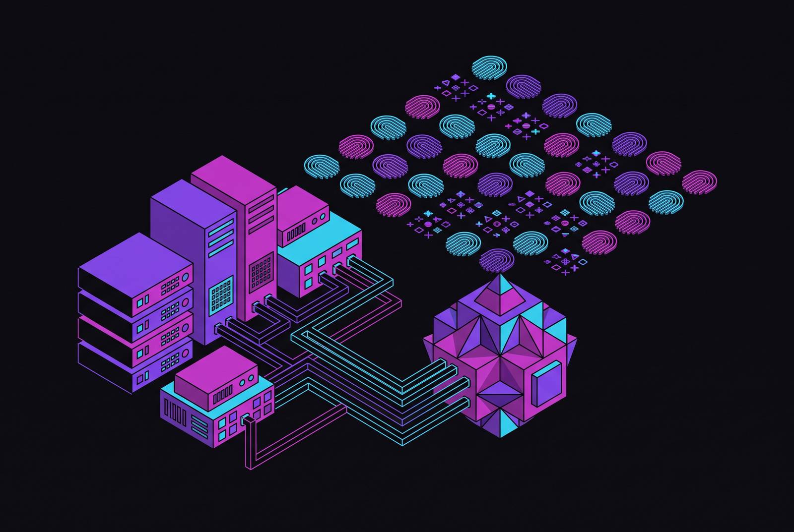 Cover illustration for “Hardware and Inference Infrastructure Effects on LLM Output Fingerprints”