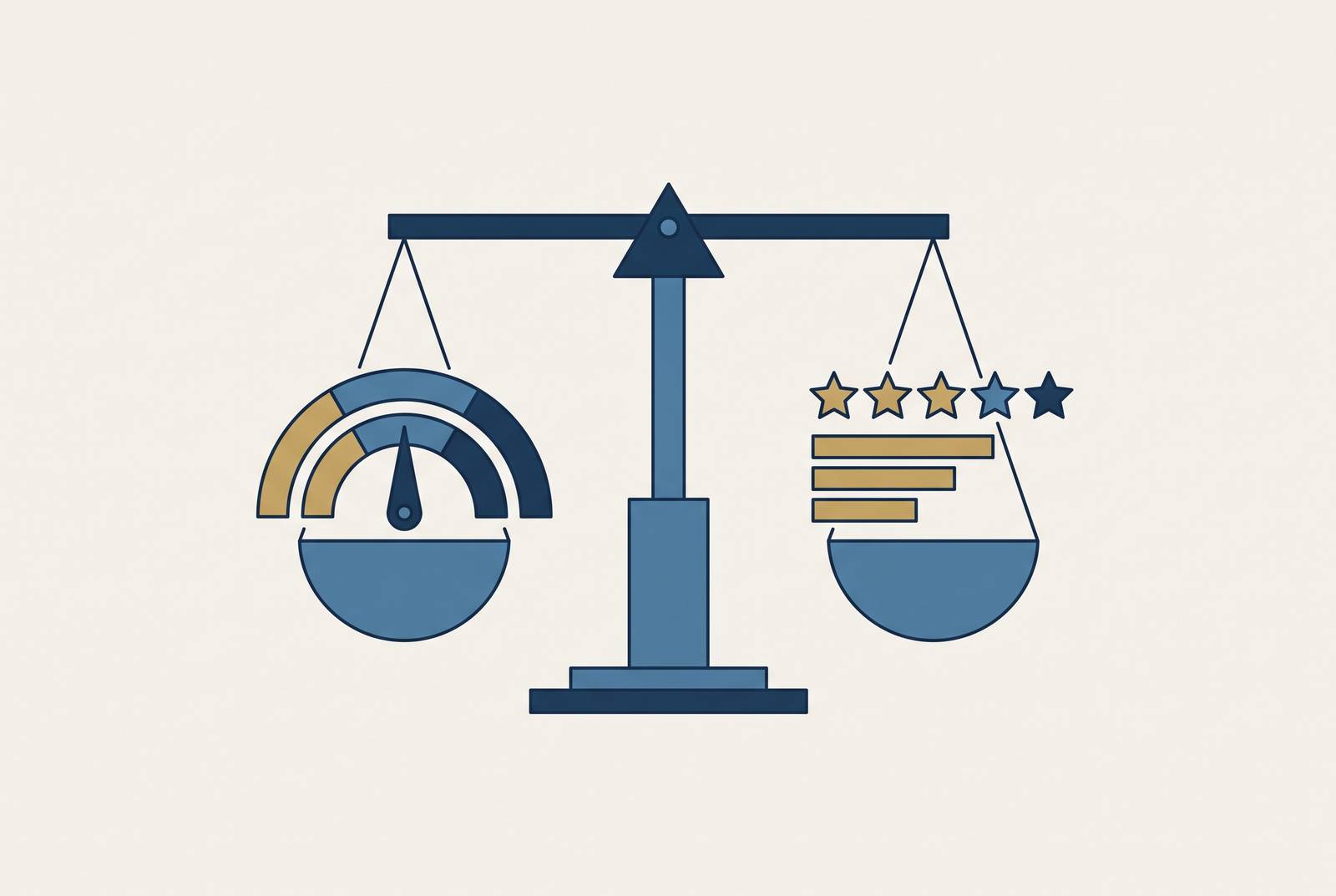 Cover illustration for “Net Promoter Score vs Online Review Ratings as Reputation Proxies”