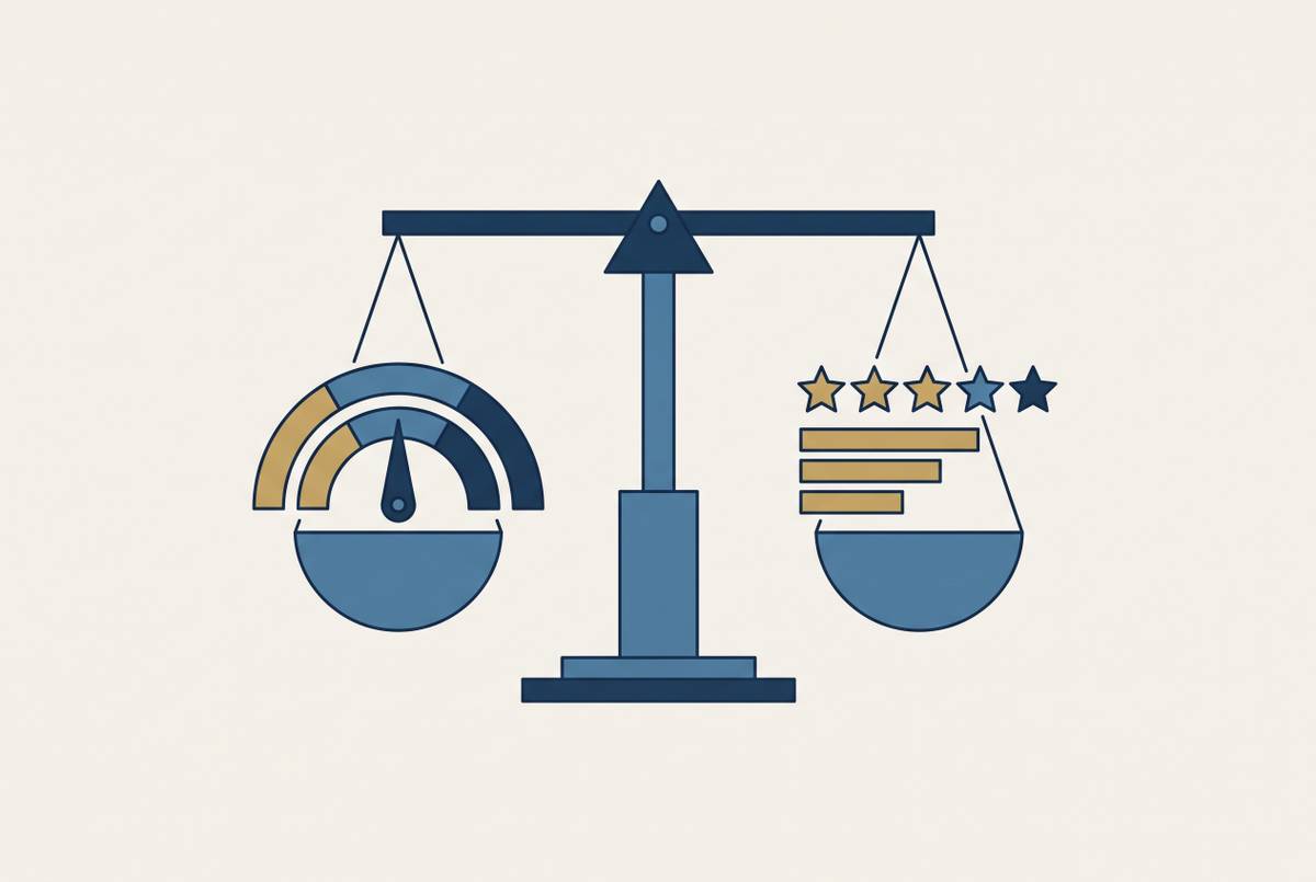 Cover illustration for “Net Promoter Score vs Online Review Ratings as Reputation Proxies”