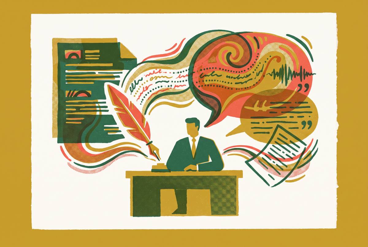 Cover illustration for “Executive Ghostwriting for Content Marketing Programs”