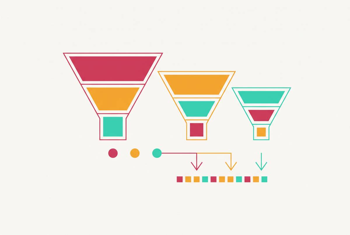 Cover illustration for “Funnel Analysis Tools Compared for B2B Content Teams”