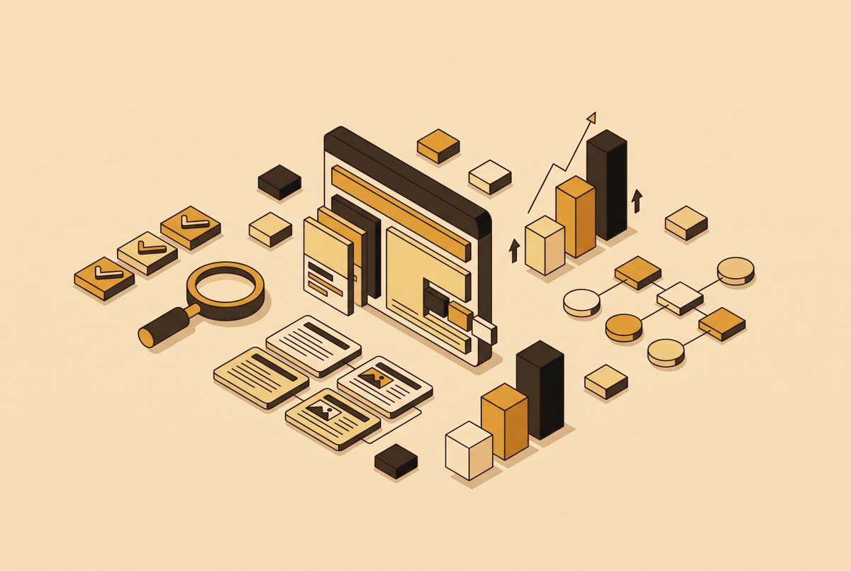 Cover illustration for “Website Redesign SEO Checklist for Content Teams”