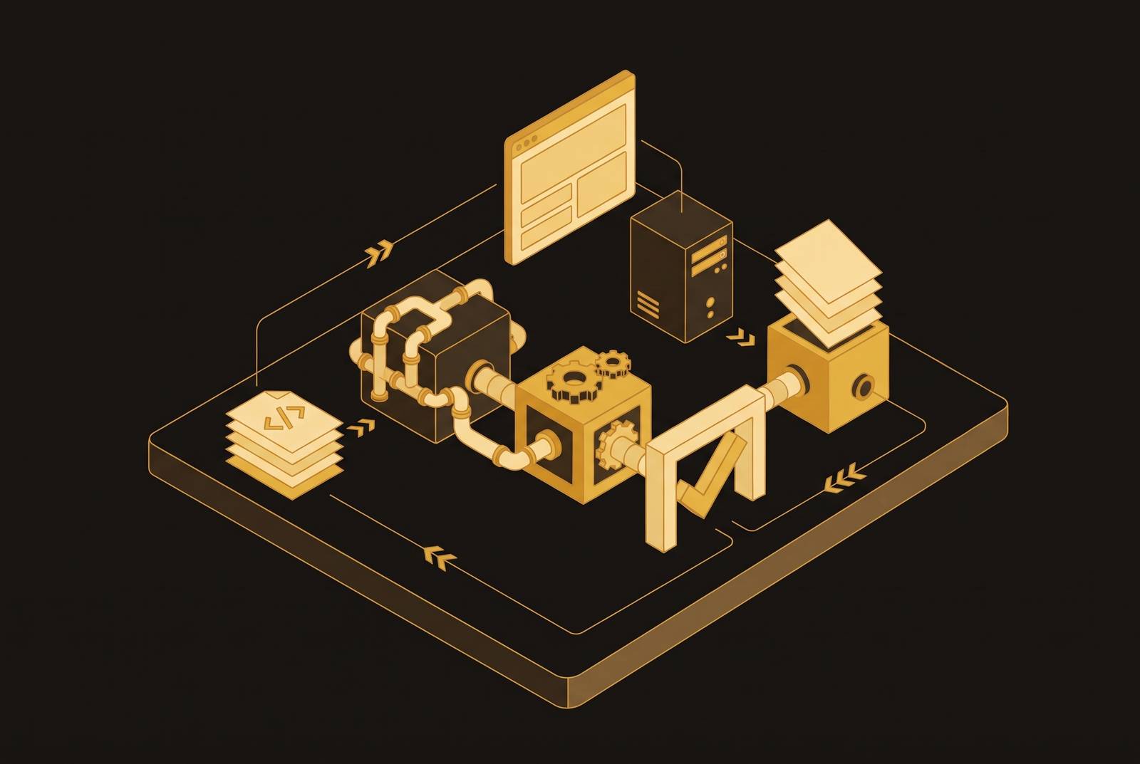 Cover illustration for “CI/CD Pipeline Integration for Developer Content Publishing”