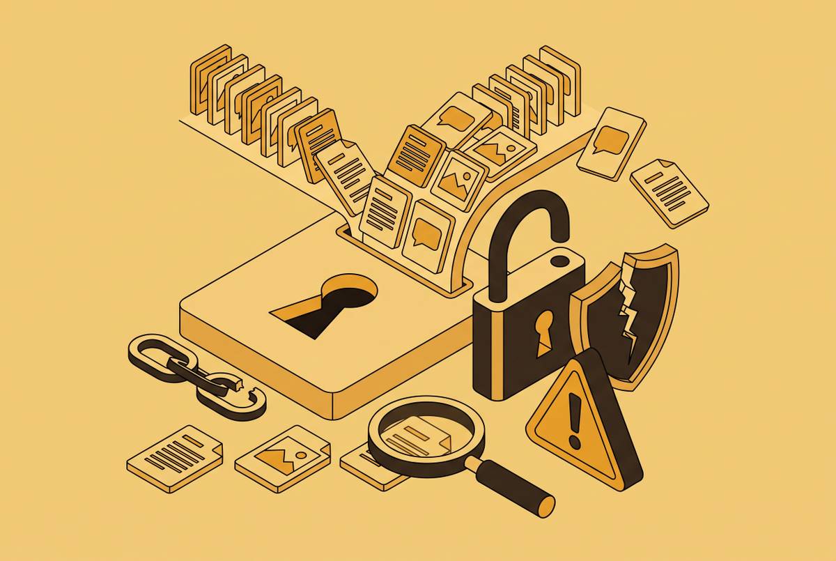Cover illustration for “Data Privacy Risks of AI Content Platforms for Marketers”