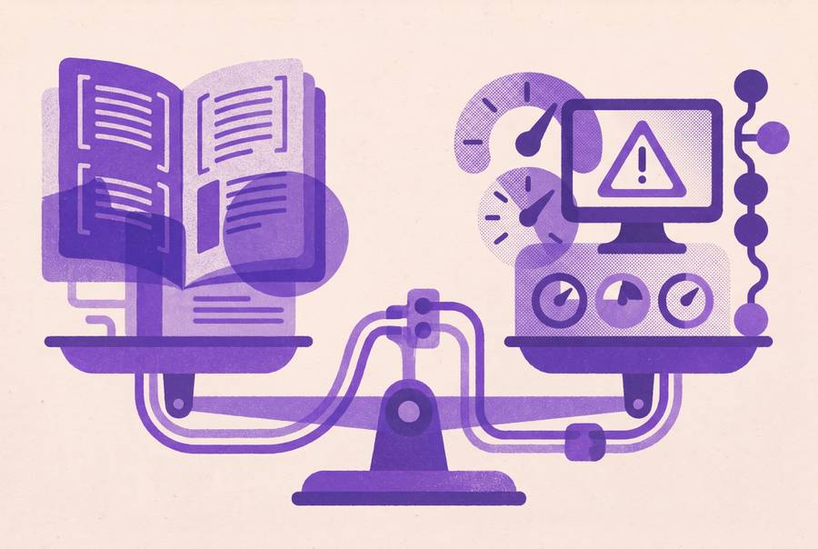 Cover illustration for “Evaluating Software Documentation Tools Against AI Agent Observability Harnesses”