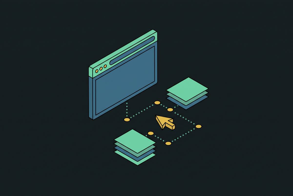 Cover illustration for “Evaluating Web and Browser Agents on Real Navigation Traces”
