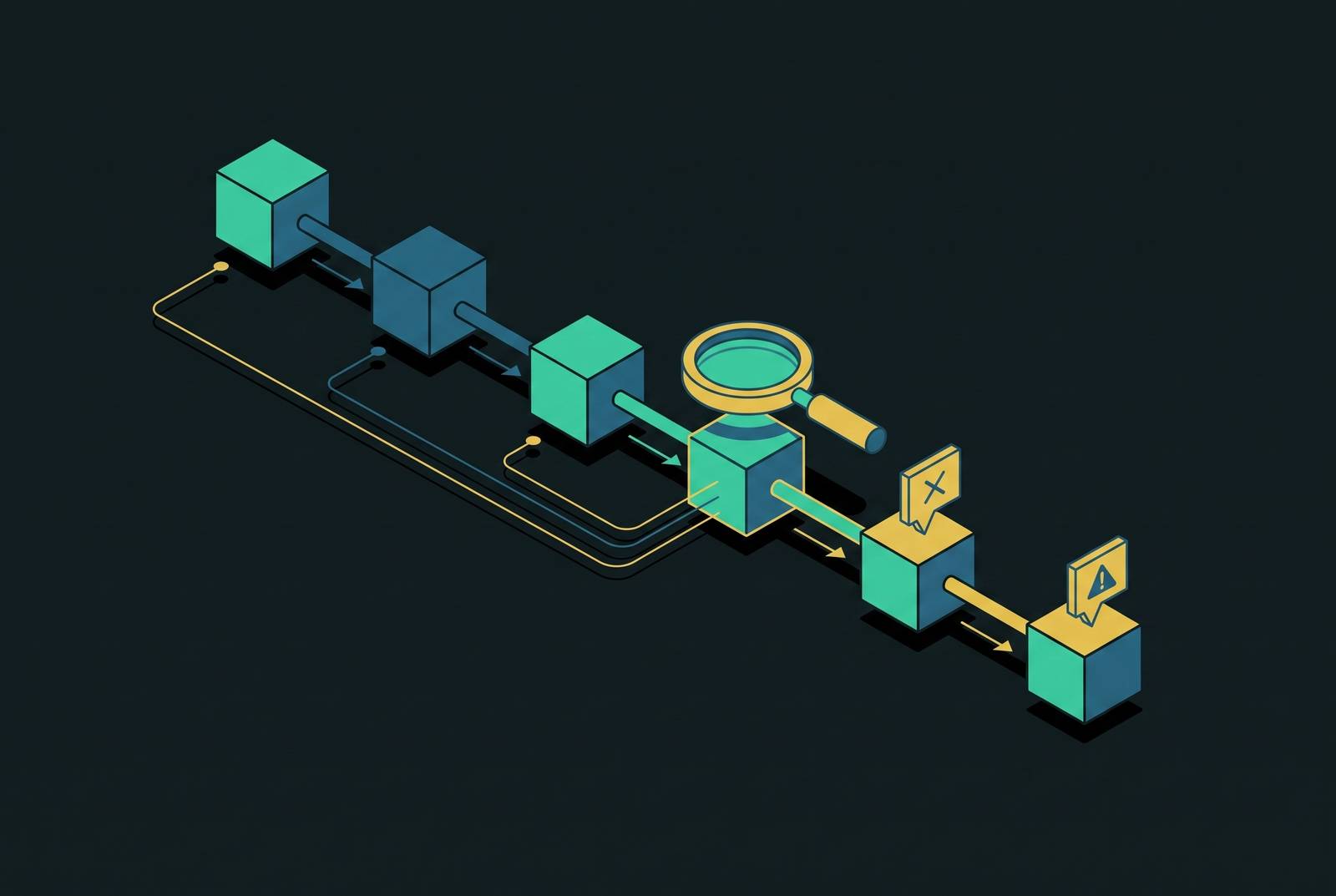 Cover illustration for “Root Cause Attribution in Multi-Step Agent Runs”