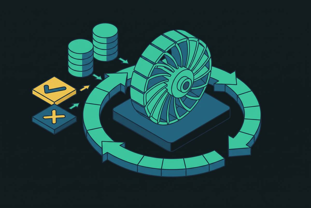 Cover illustration for “Cold Start Problems in Agent Improvement Flywheels”