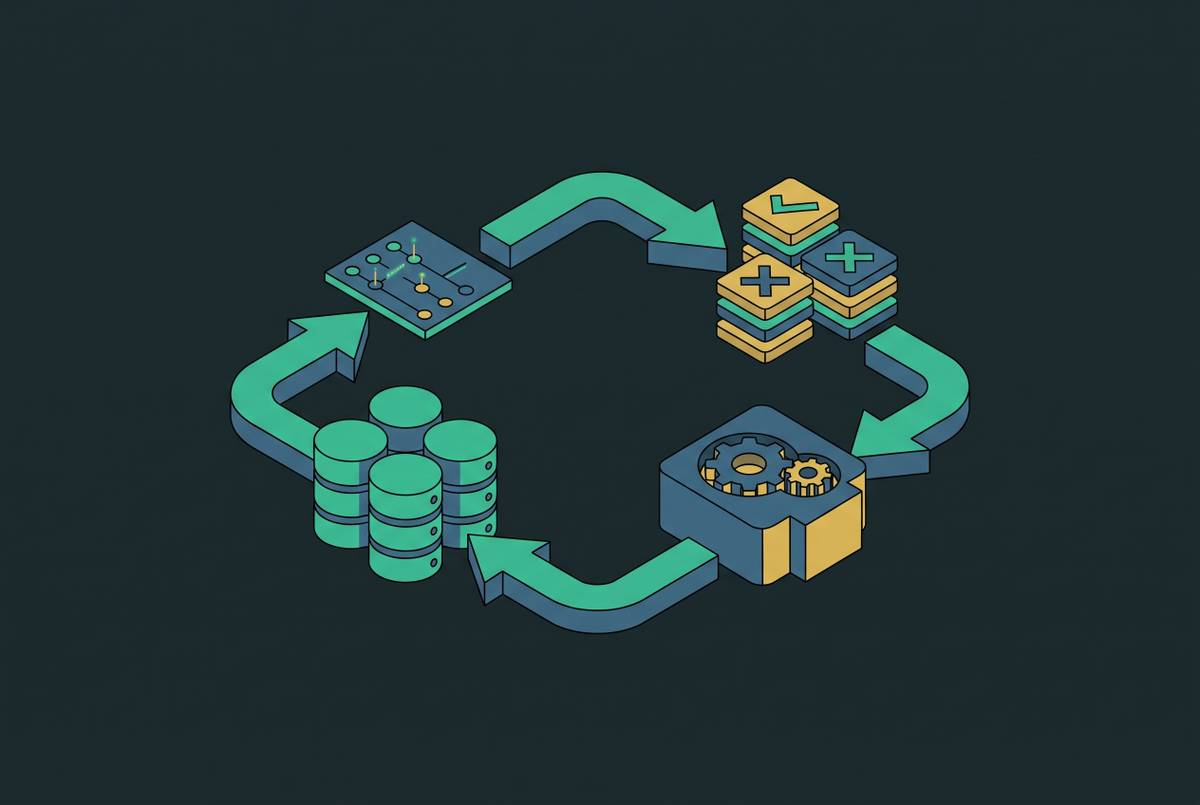Cover illustration for “Closed-Loop Agent Improvement Pipeline Design”