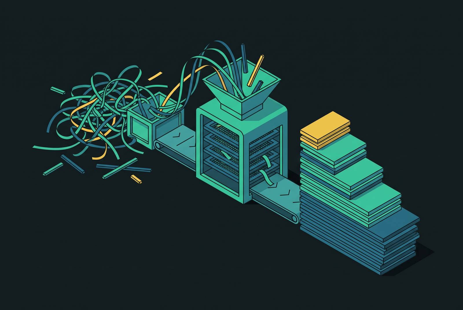 Cover illustration for “Translating Raw Production Traces Into a Prioritized Agent Improvement Backlog”