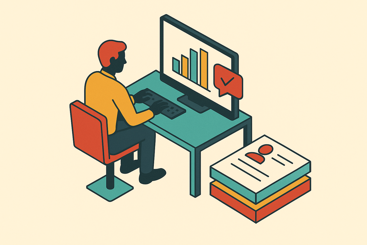Cover illustration for “Human-in-the-Loop Review for Agent Eval Calibration”