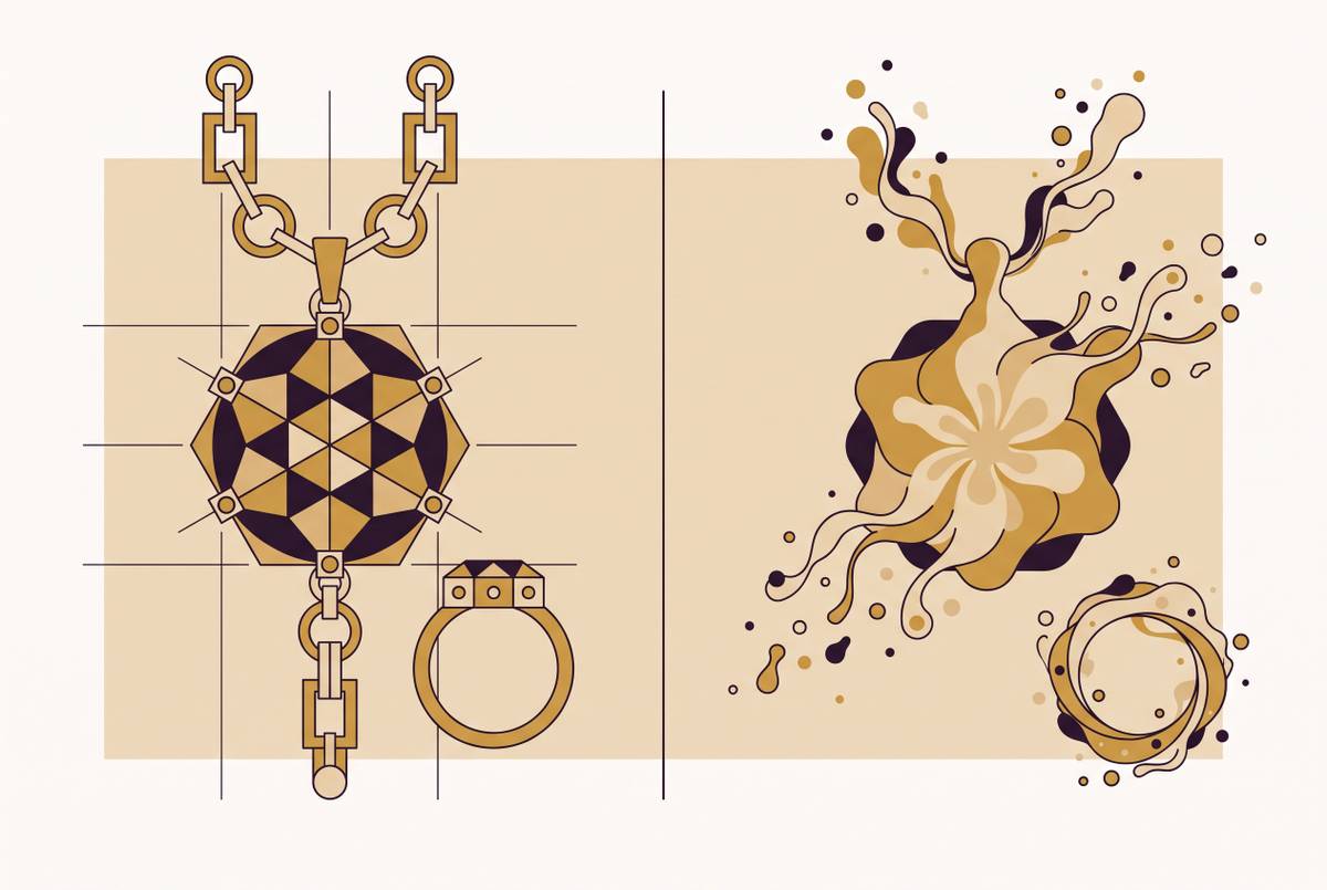 Cover illustration for “Rule-Based Jewelry Configuration vs. AI-Generated Design”