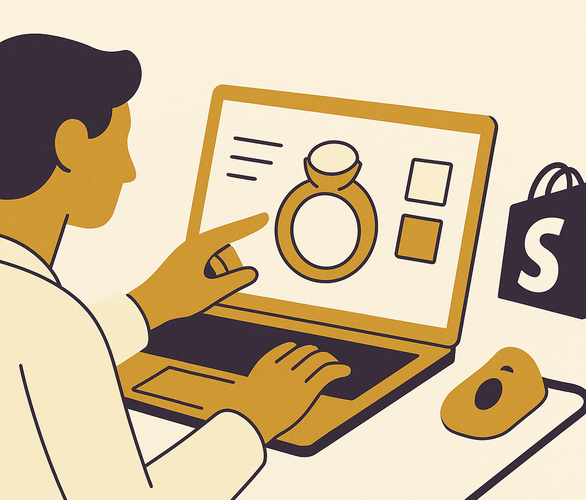 Cover illustration for “Building a Jewelry Product Configurator on a Shopify Storefront”