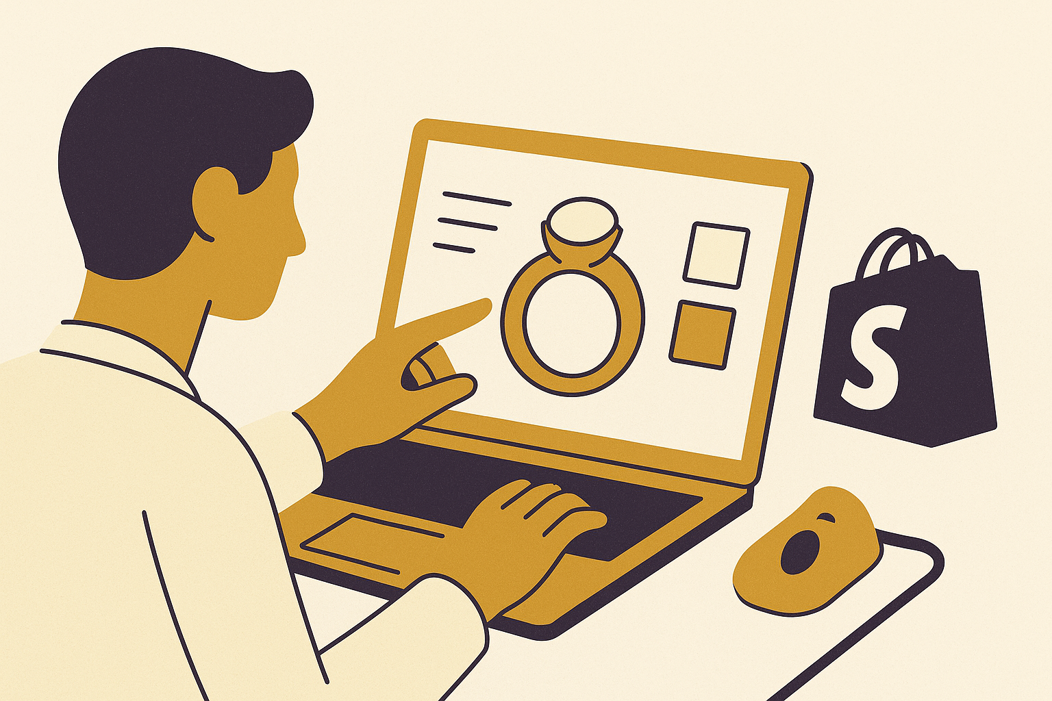 Cover illustration for “Building a Jewelry Product Configurator on a Shopify Storefront”