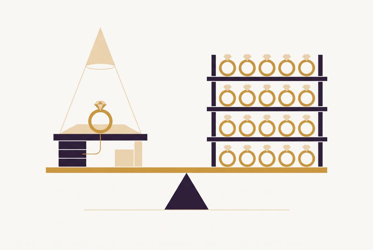 Cover illustration for “Make-to-Order vs Make-to-Stock Trade-Offs for Jewelry Brands”