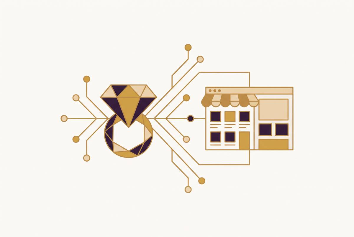 Cover illustration for “Integrating a Jewelry Design AI Agent into a Shopify or WooCommerce Store”