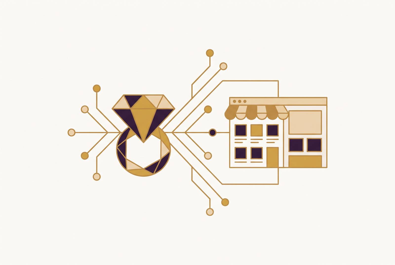 Cover illustration for “Integrating a Jewelry Design AI Agent into a Shopify or WooCommerce Store”