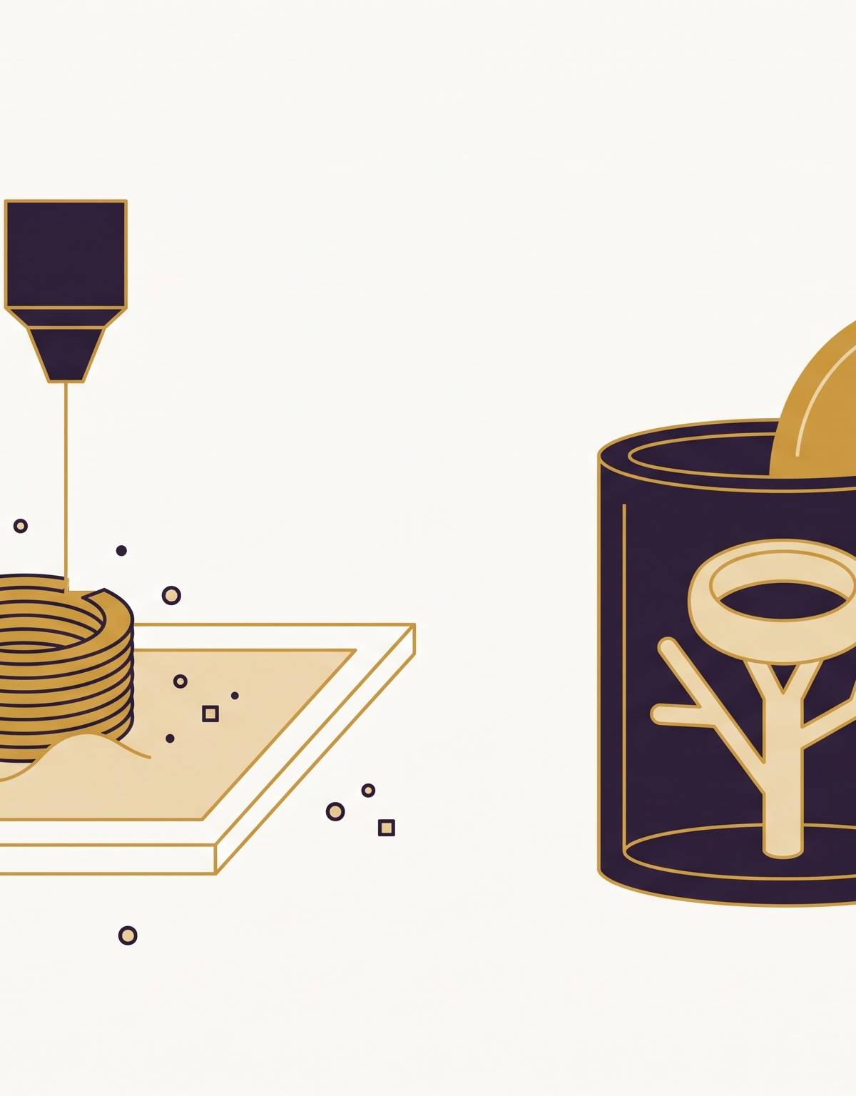 Cover illustration for “Direct Metal Laser Sintering vs Lost-Wax Casting for Custom Jewelry”