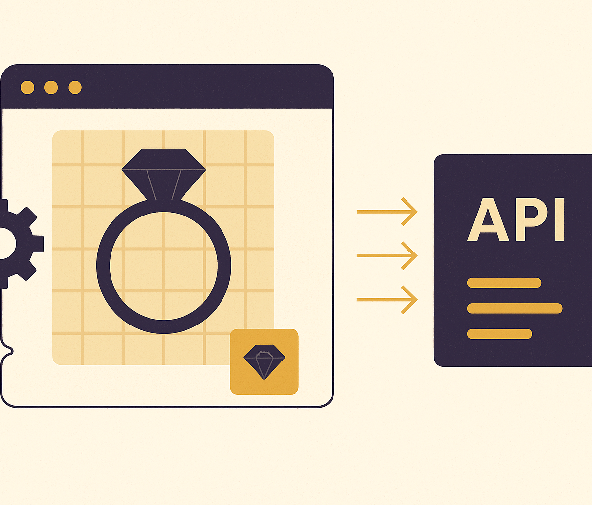 Cover illustration for “API Design for a Jewelry Configuration and CAD Generation Service”