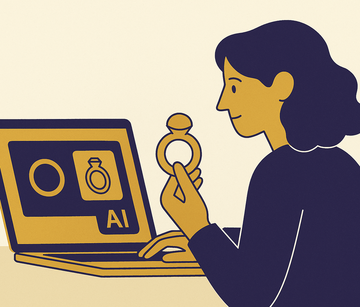 Cover illustration for “How Jewelry Designers Without CAD Training Are Making Production Files With AI”