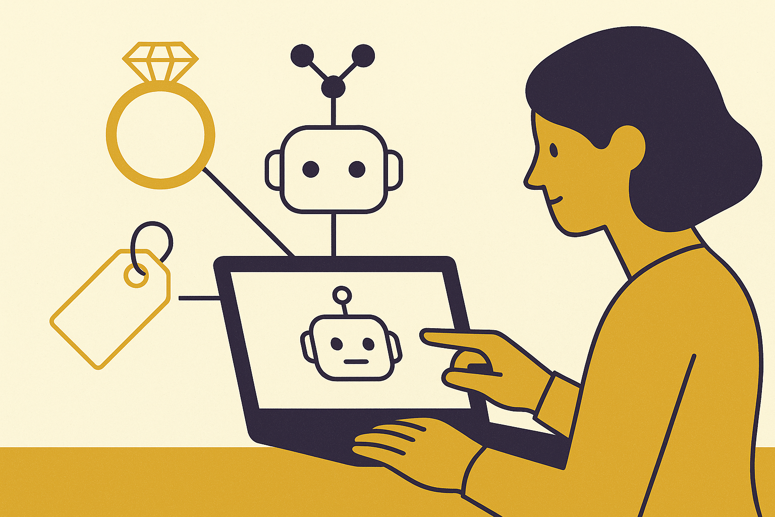 Cover illustration for “Training a Jewelry AI Agent on Brand-Specific Product and Style Data”