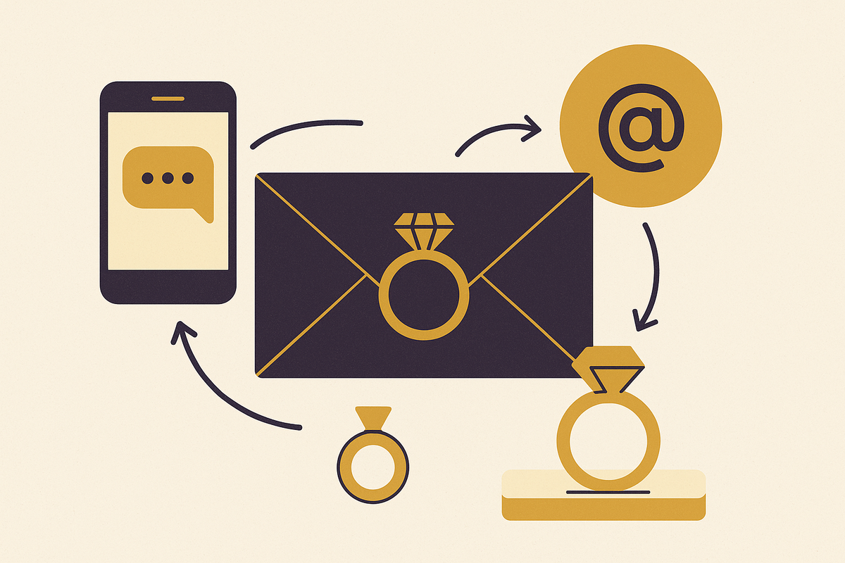 Cover illustration for “Email and SMS Retention Flows for Made-to-Order Jewelry Customers”