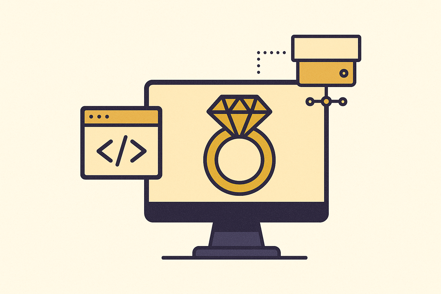 Cover illustration for “Headless Commerce Architecture for Custom Jewelry Experiences”