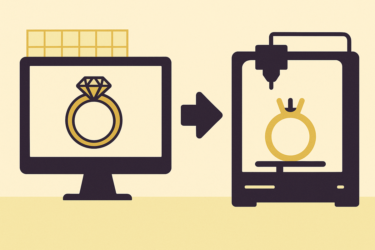 Cover illustration for “How a Customer's Ring Configuration Becomes a File the Casting House Can Use”