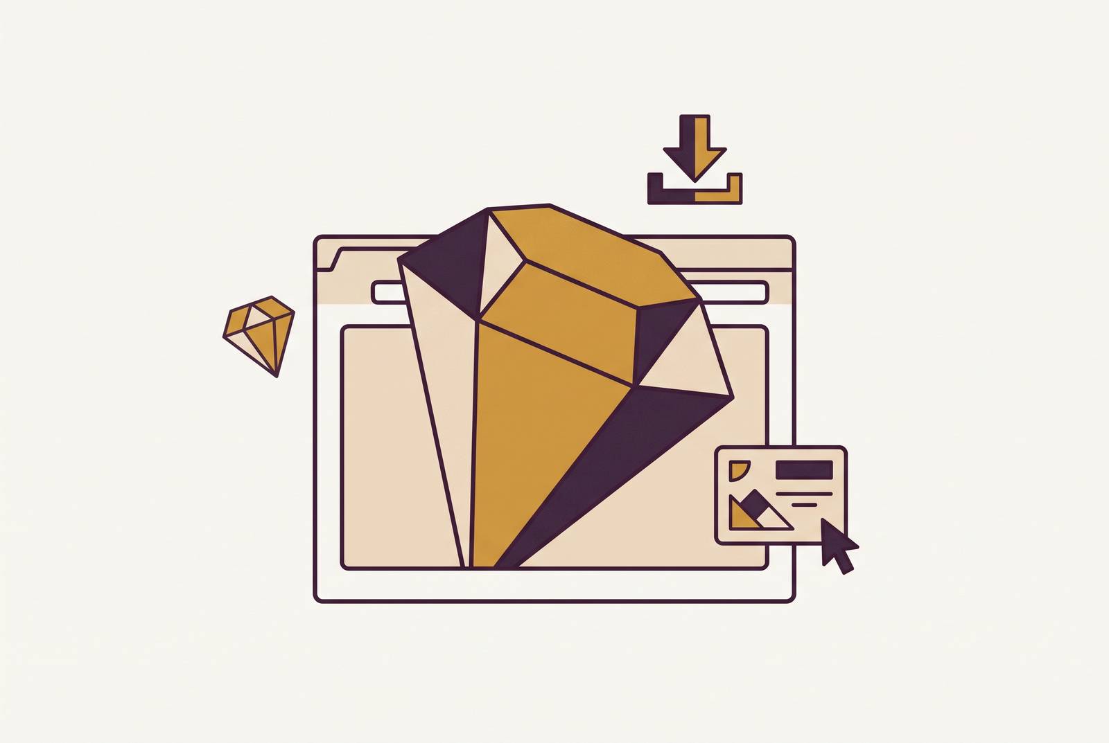 Cover illustration for “Digital Products Jewelry Brands Sell via Shopify”
