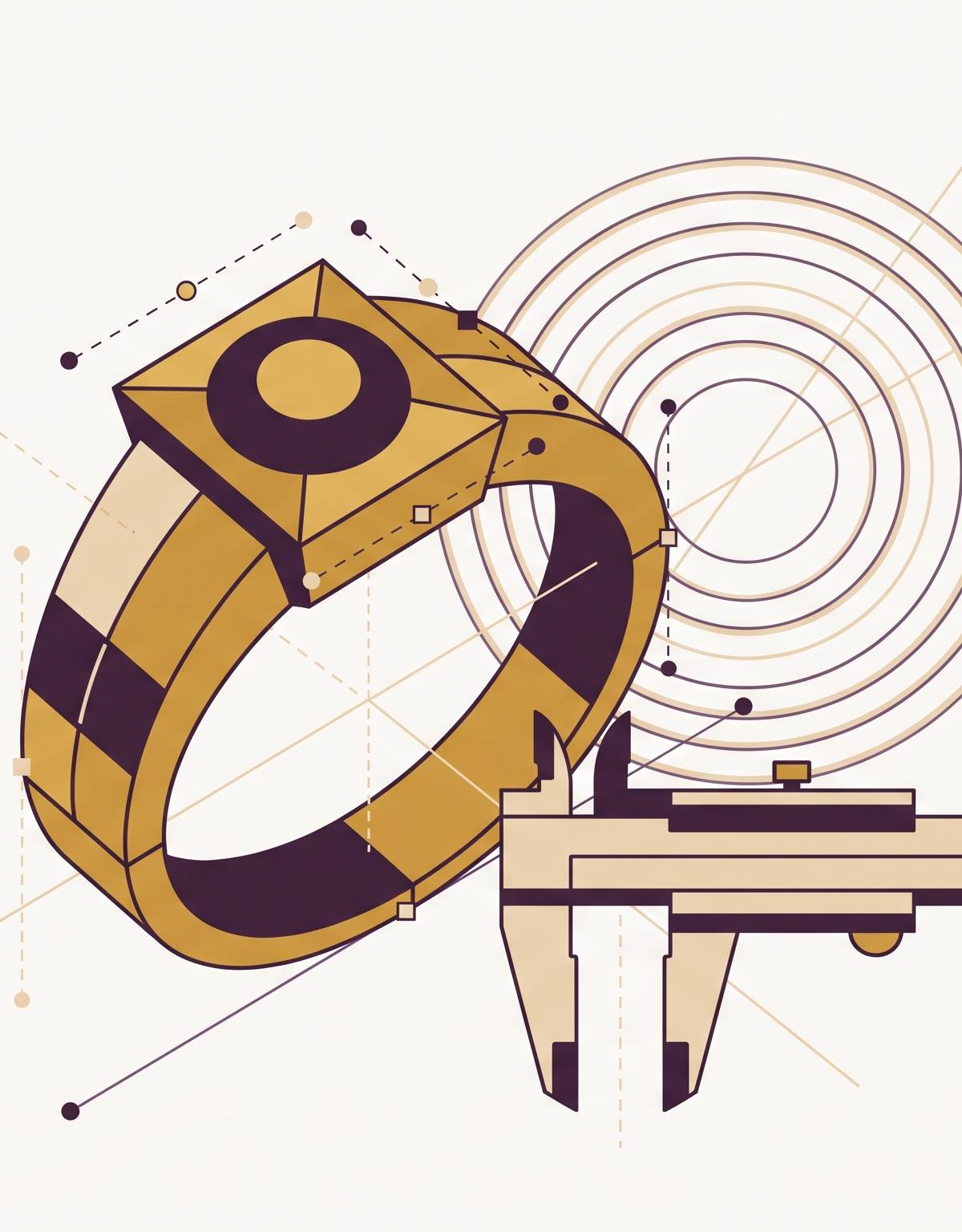 Cover illustration for “Ring Sizing Tolerances and Parametric Adjustment in Jewelry CAD”