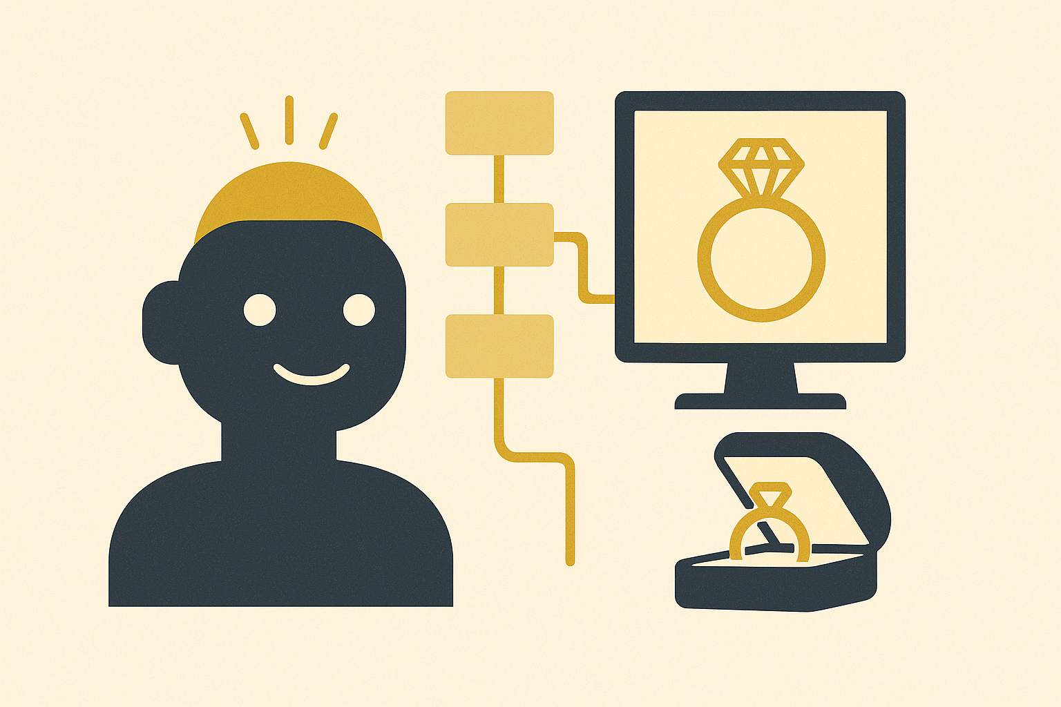 Cover illustration for “Post-Purchase AI Agent Flows for Custom Jewelry Order Management”