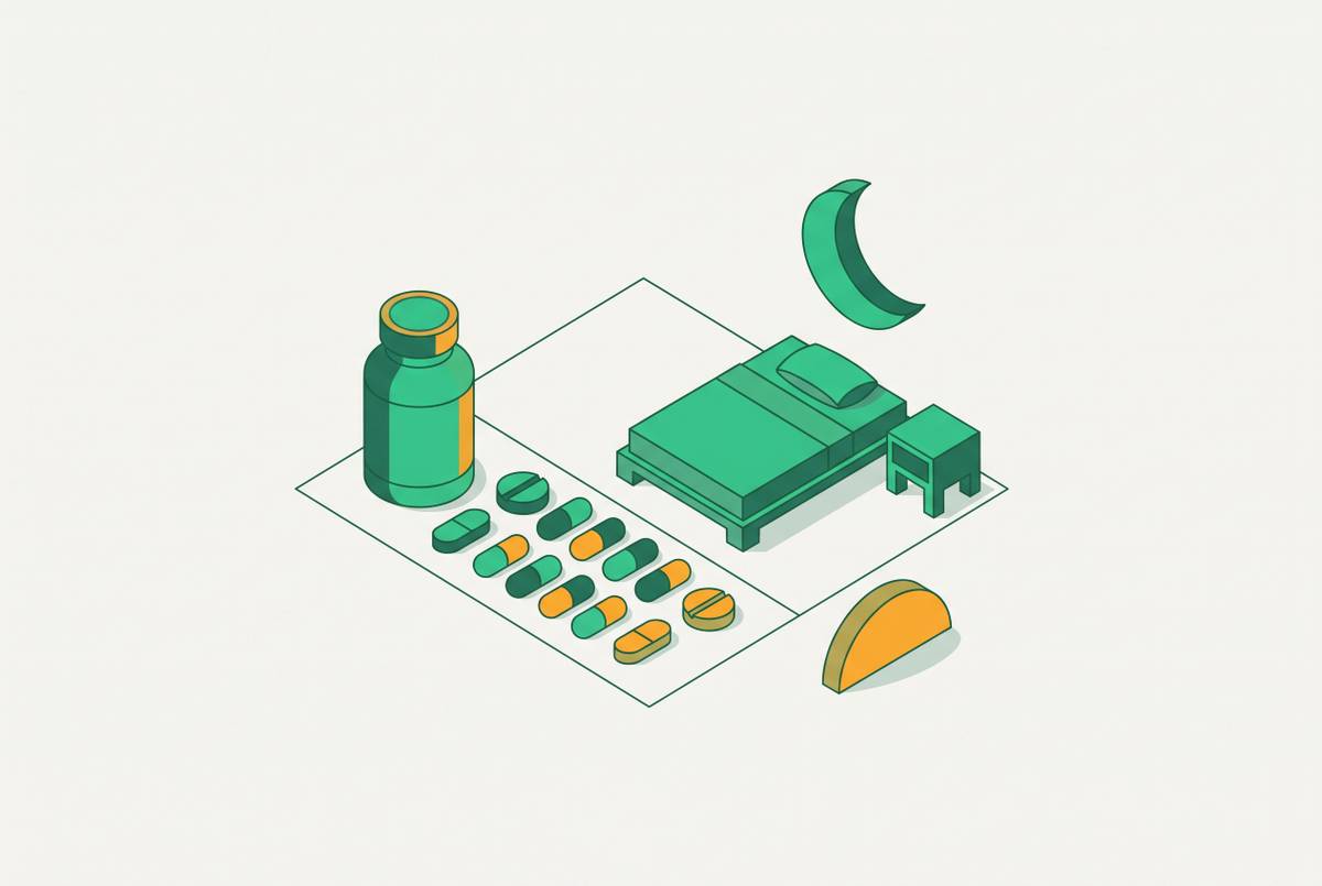 Cover illustration for “Pre-Sleep Supplement Protocols for Sleep Quality and Next-Day Focus”