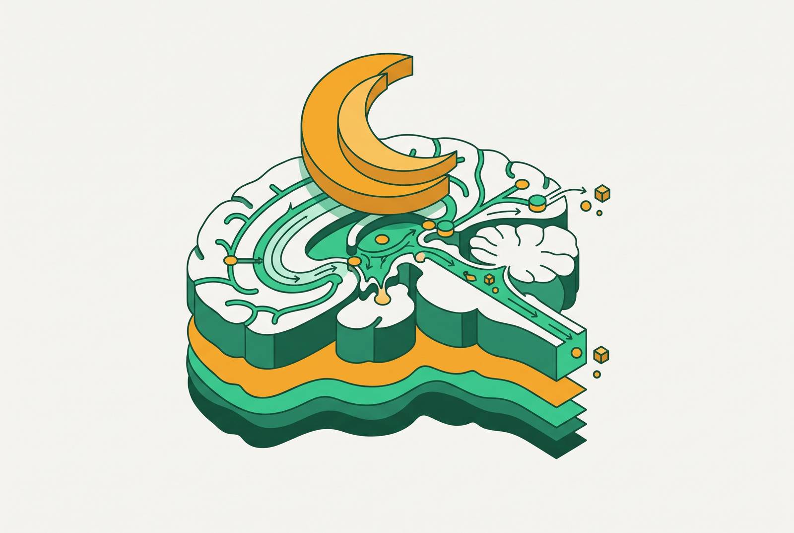 Cover illustration for “Glymphatic System Clearance and Brain Health During Sleep”