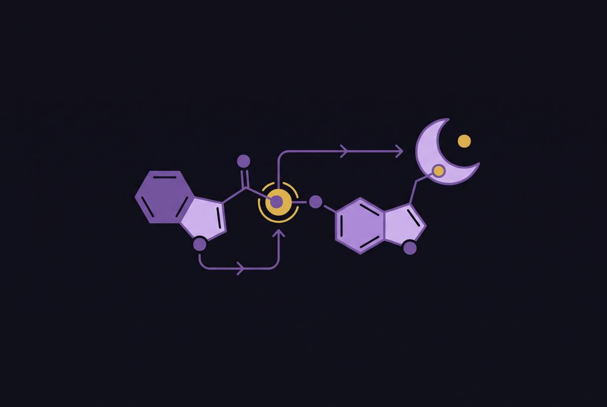 Cover illustration for “Tryptophan and Serotonin Pathway Effects on Sleep Timing”