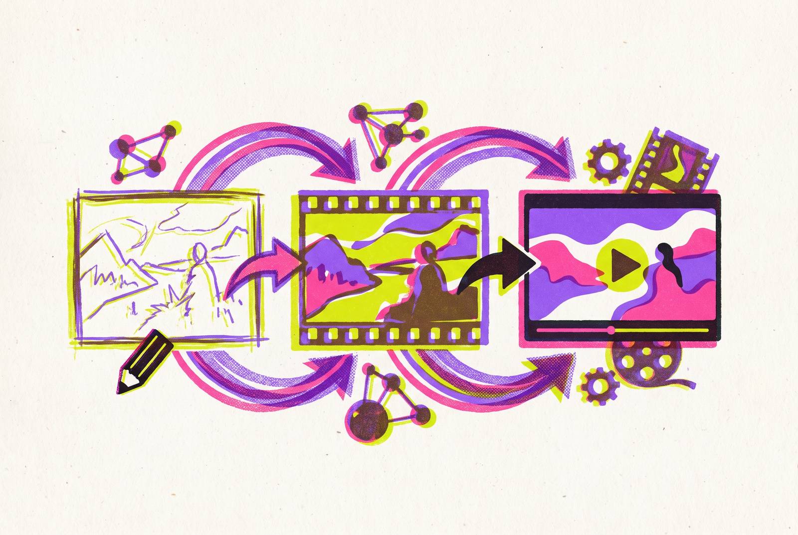 Cover illustration for “Storyboard-to-Video Pipeline Using AI Image and Video Models”