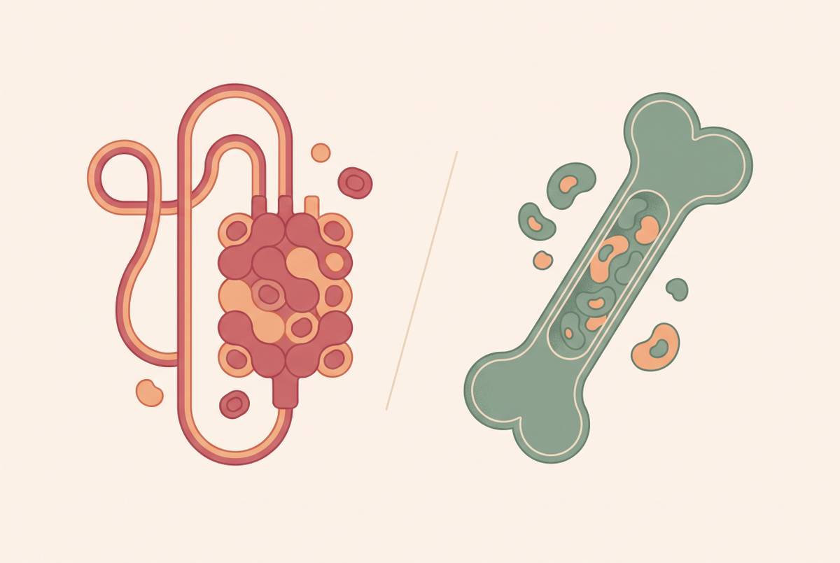 Cover illustration for “Cord Blood vs Bone Marrow as a Stem Cell Source for Transplant”