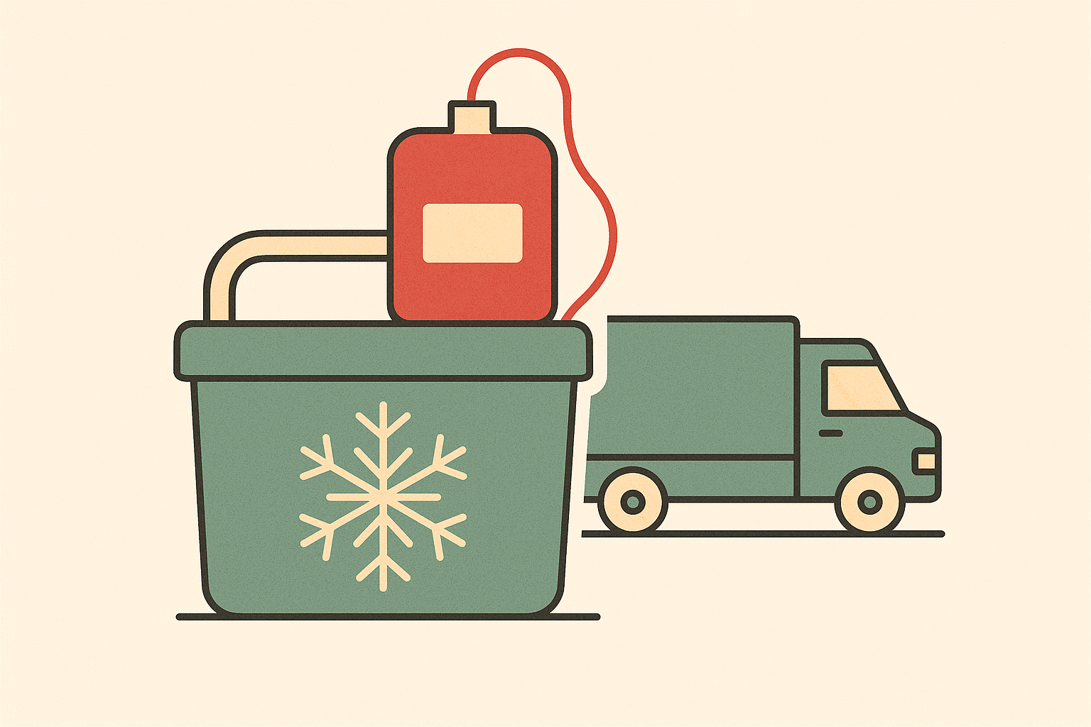 Cover illustration for “Cold Chain Logistics for Cord Blood Units in Transit”