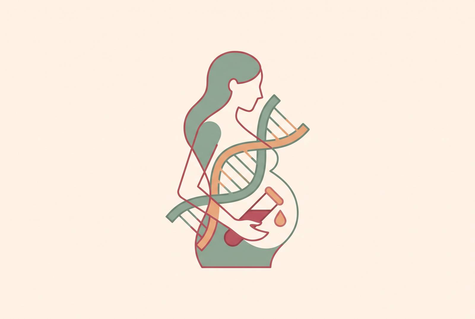 Cover illustration for “Non-Invasive Prenatal Testing Clinical Applications and Limitations”