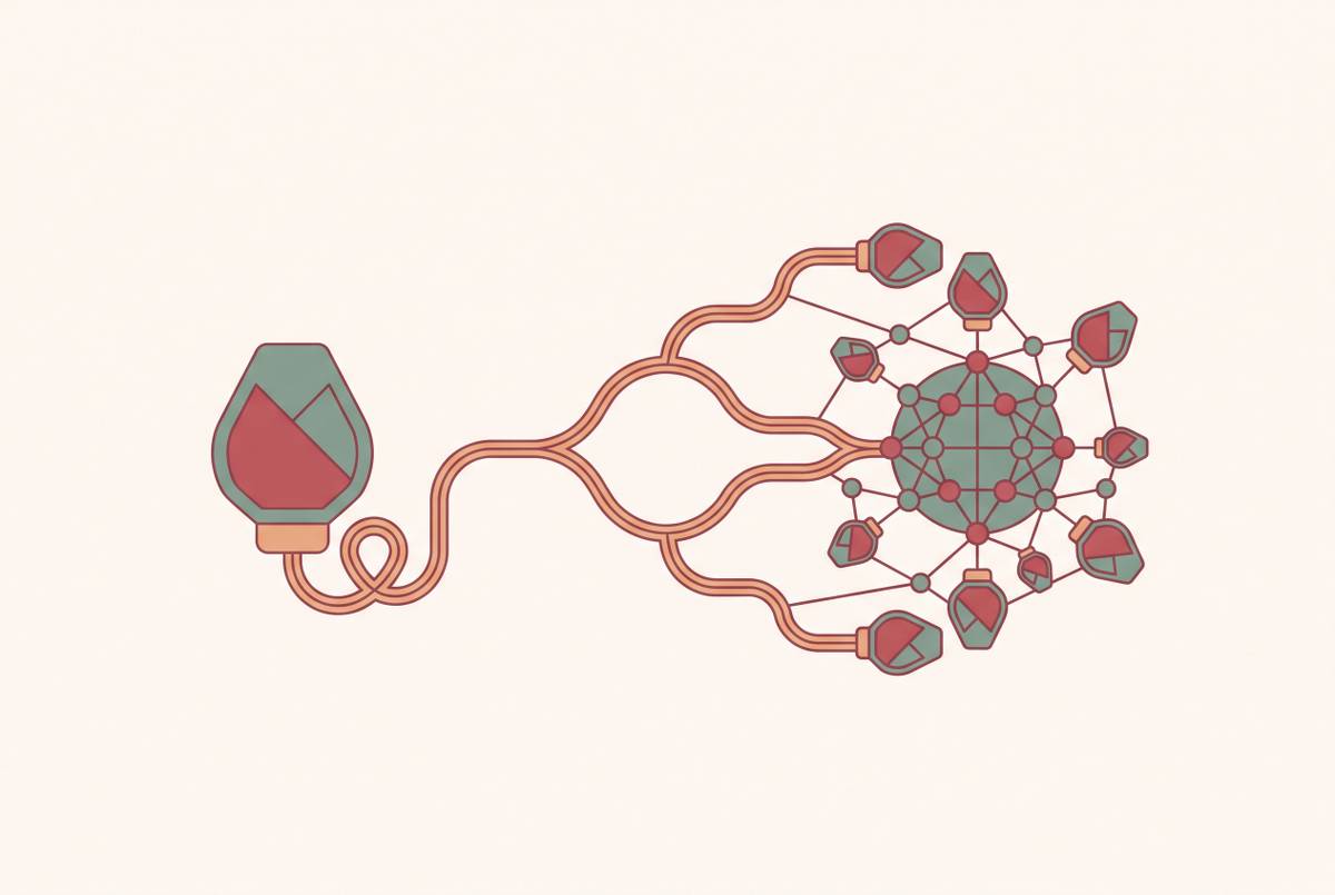 Cover illustration for “How Cord Blood Banking Went From One Transplant to a Global Industry”