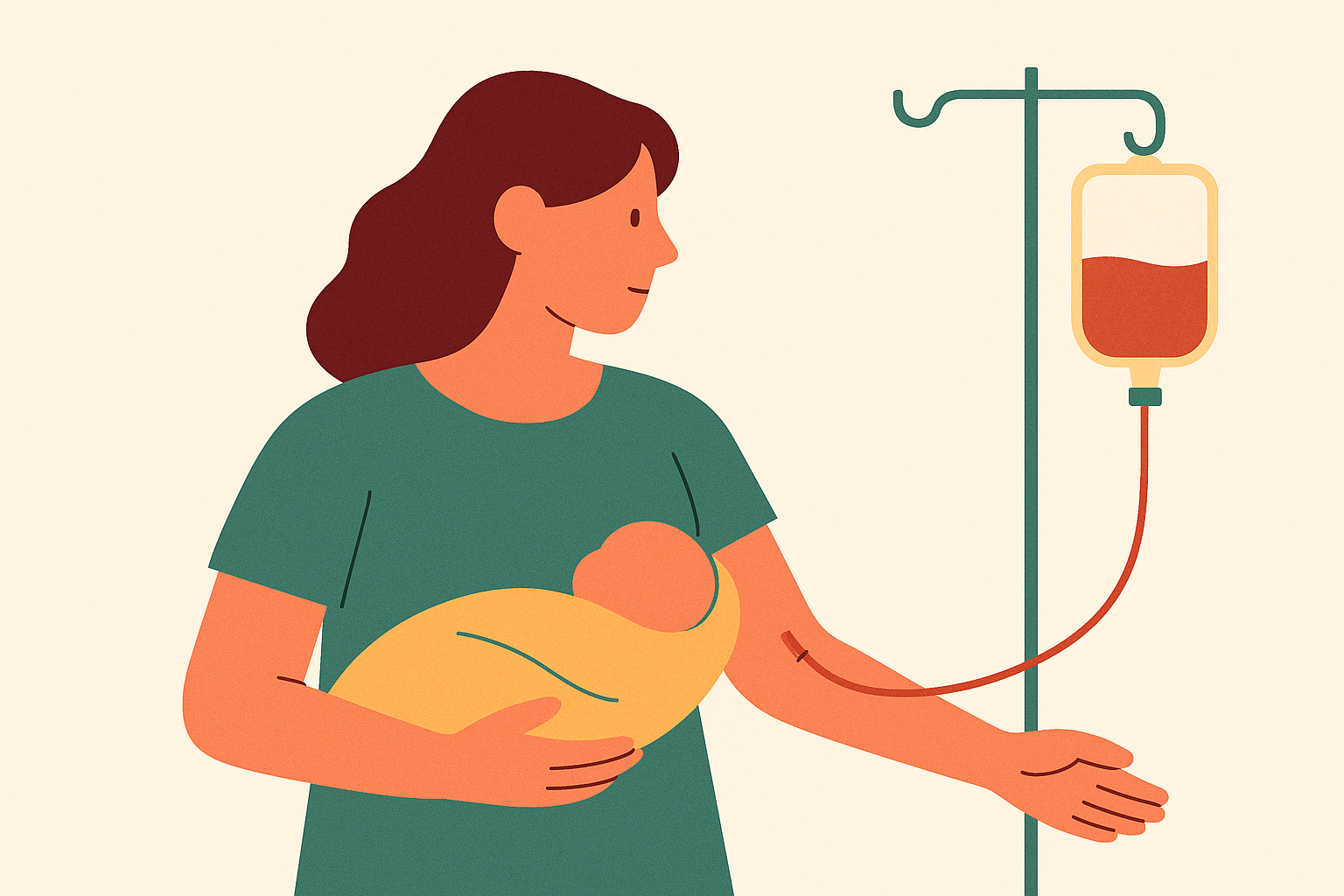 Cover illustration for “Is Cord Blood Collection Safe for Mother and Baby”