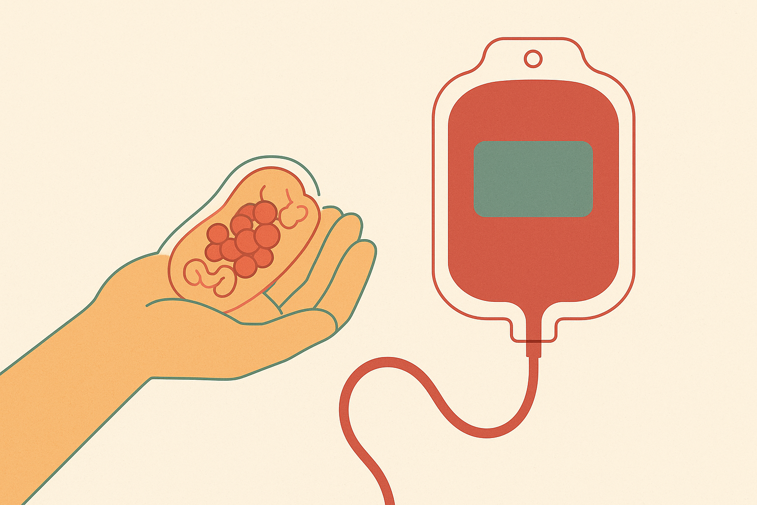 Cover illustration for “Why a Single Cord Blood Unit Often Can't Treat an Adult”
