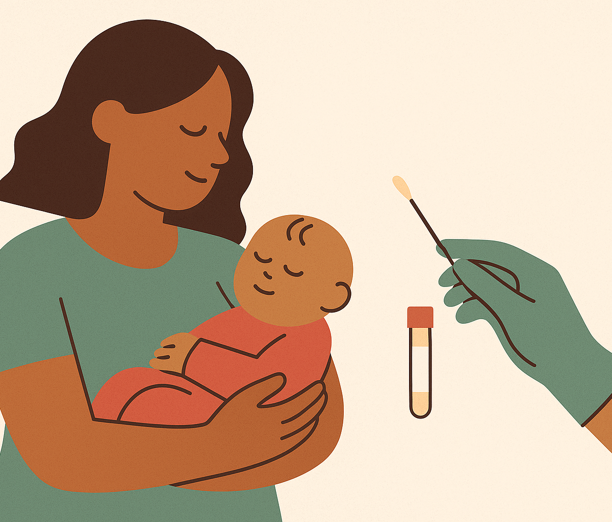Cover illustration for “What Birth Center and Home Birth Parents Need to Know About Sample Collection”