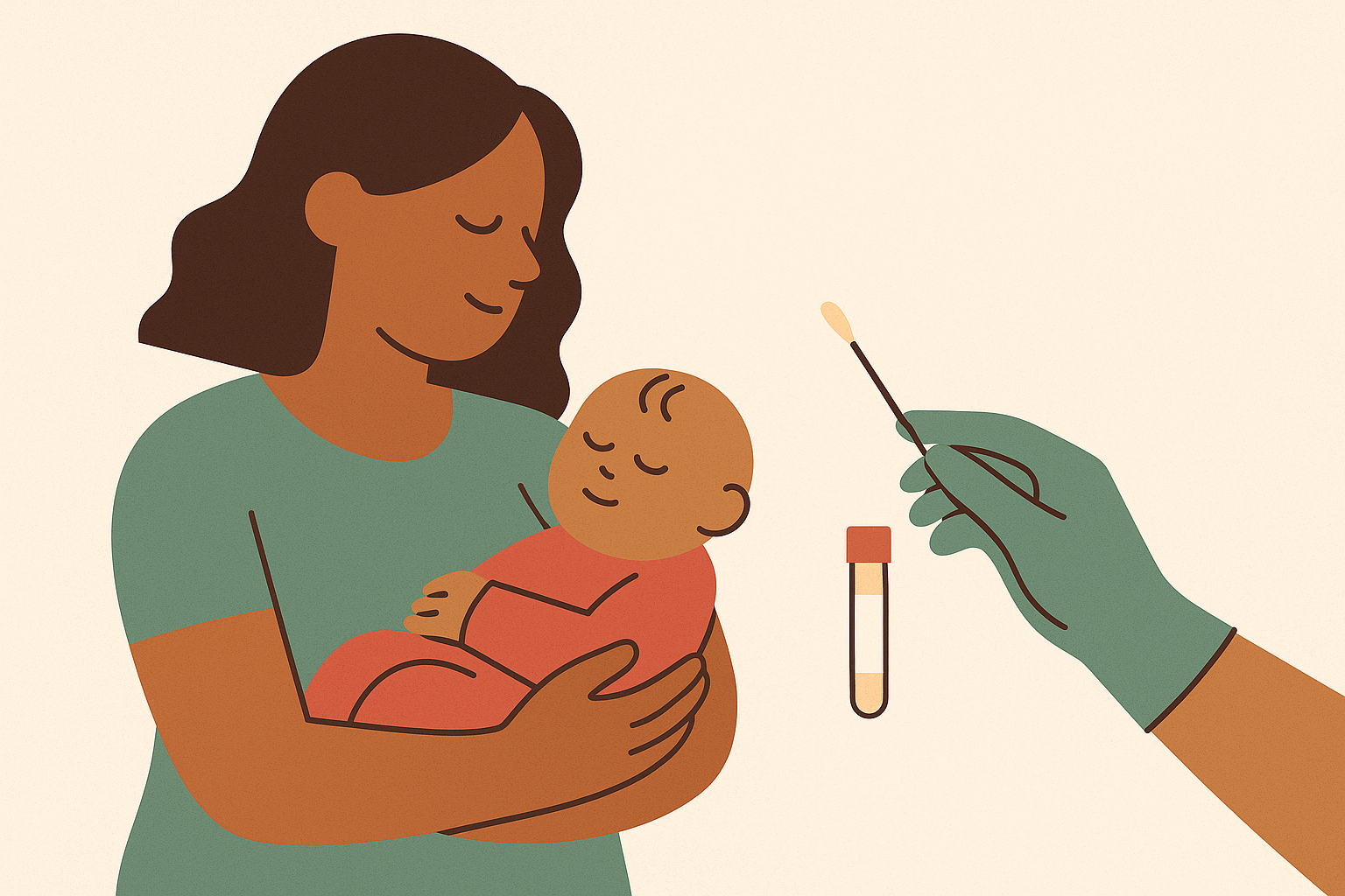 Cover illustration for “What Birth Center and Home Birth Parents Need to Know About Sample Collection”
