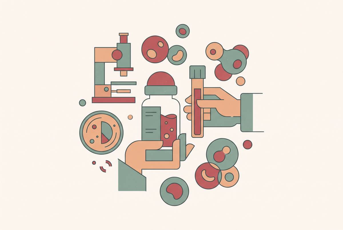 Cover illustration for “third-party laboratory partnerships in placenta and cord blood banking”