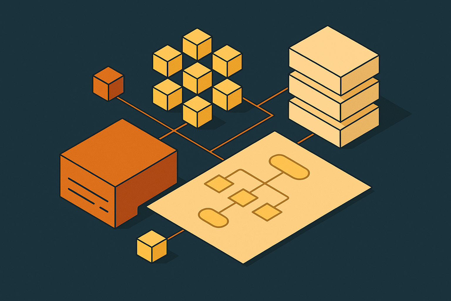 Cover illustration for “Microservices Architecture Patterns for API-First Products”