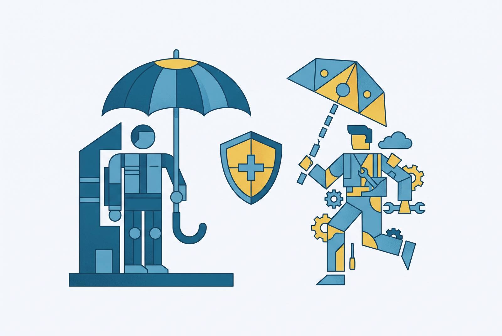 Cover illustration for “Contractor vs Employee Insurance Implications for Startups”