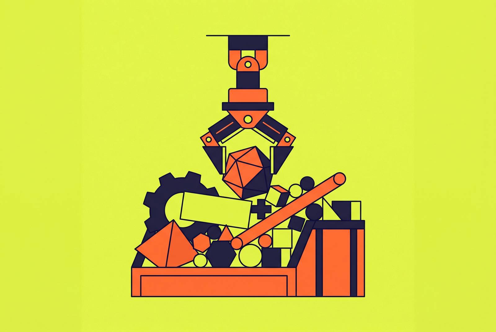 Cover illustration for “Grasp Planning Under Partial Occlusion in Cluttered Bins”